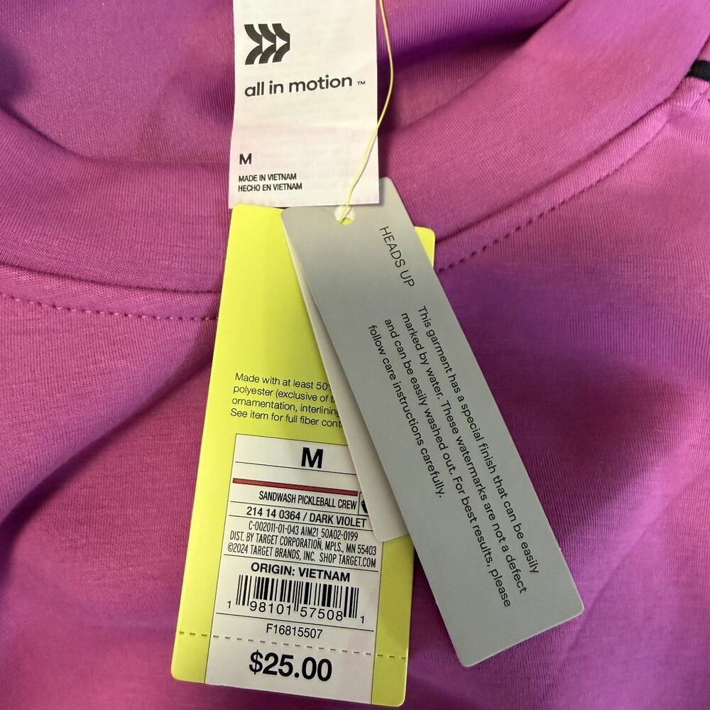 all in motion Women's Pink Crewneck Sweatshirt Pullover Size Medium - Picture 6 of 8